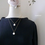 14kgf＊50cmチェーン/ぷっくり大粒淡水パールネックレス