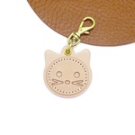 new! ねこキーホルダー〈単色ホワイト〉
