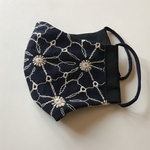 お花の刺繍レースマスク　