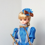 ジェニー セルリアン×キャラメルリボンのバッスルドレスセット