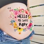 my sweet baby ♡ マタニティフォト　ベリーペイント シール　マタニティペイント シール