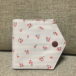 マスクケース　ボーダー花柄
