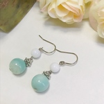 💠アマゾナイトとオニキスのピアス💠