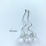 クリア くねくね❁ピアス＆イヤリング