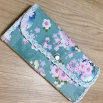 和柄長財布 桜花柄