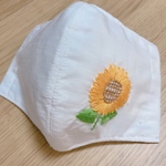 布マスク インナーマスク ひまわり刺繍入り