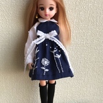 リカちゃん服(白い華)