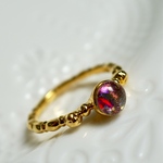 創作宝石《rainbow garnet ring 》4㎜