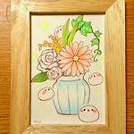 【原画】お花とへちょん君