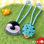 赤ちゃんペンギンとチョコミントアイスのキッズヘアゴム