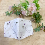 再販＊立体マスク＊レース刺繍　パープル＊大人用＊夏用マスク