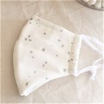 立体マスクa*布マスク*マスクカバー*インナーマスク*ワイヤー入り*ホワイトシルバー色プリズム*大人カラー*受注制作