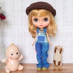＊海色オーバーオール＊４点セット＊505＊ブライスアウトフィット＊ blythe outfit＊ブライス ＊
