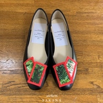 絵画のようなパンプス / black 大人
