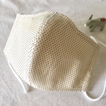 【大人用】立体マスク・クリーム×ブラウンドット柄