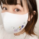 ひんやり❄️冷感🥶お花柄-1🌼洗える抗菌マスク😷刺繍無料送料込み💌即日発送📮5種類からお選びください。超特大、特大、男女兼用、女性用、お子様用