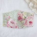 薔薇柄レースマスク
