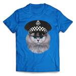 半袖Tシャツ 【ペルシャ猫 ねこ 警察官 ポリス】 by FOX REPUBLIC
