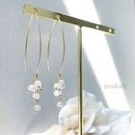 稀少セイロンムーンストーンの上質フックピアス(イヤリング可)