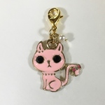 マスクチャーム　ピンク猫ちゃん