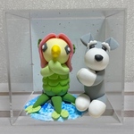 (受注制作)Mシュナウザー&アマビエで疫病退散願う！