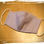 【マスク】春⭐秋⭐大人用⭐リネン⭐ラベンダー⭐手作り立体マスク⭐3層構造⭐シミ予防に✨   