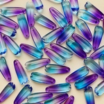 15個　チェコガラスビーズ  菊の花びら 花弁 