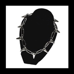 再販【Spike_studs chain ネックレス。】﻿ ﻿スタッズ スパイク シルバー チェーン メンズ ピープス 韓国ファッション ストリート ゴツめ パンク ロック 病みかわいい 重ね付け 