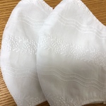 再販2レースとガーゼ de シンプル大人用立体マスク2点セット　大きめ