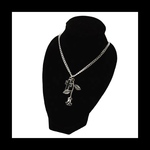 【Antique_rose&cross ネックレス。】﻿シルバー 薔薇 ローズ  十字架 クロス チャーム ゴシック ロック パンク 病みかわいい ダーク ヴィンテージ  シンプル 
