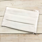 再7【即日発送】立体プリーツ大人用オーガニックコットンガーゼ プリーツマスク オフホワイト 白