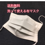 【送料無料】普通サイズ　プリーツマスク　白