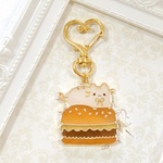 にゃんバーガー♡キーホルダー(しろ)