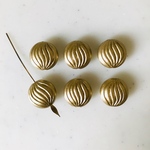 Matte Gold Fluted Coin Beads