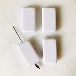 White Rectangle Beads