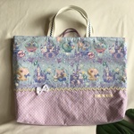 【床につかない！！】入園入学レッスンバッグ手提げ絵本袋リバーシブル★貝シェル人魚姫マーメイド