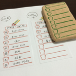 やることリスト（食パン）の 消しゴムはんこ