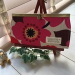 1083・北欧ケシの花・ピンク・直線口金・長財布