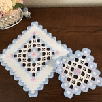 ☆☆再販☆☆  ハーダンガー 刺繍のドイリー&ミニミニドイリー