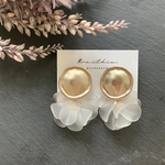 マットゴールド × flower petal ピアス