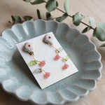 陶土✧白いお花イヤリング
