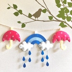 梅雨☔︎雨の日☔︎ガーランド・ピンク