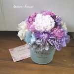 2020  母の日💗ギフト　ケース付き　紫陽花colorフラワーアレンジメント