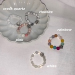 天然石リング(フラワーストーン付き)