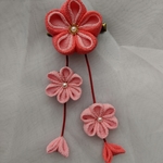 お花の髪飾り(つまみ細工*ちりめん*かんざし*和装*着物*浴衣*七五三*卒業式*成人式)