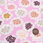 USAコットン COTTON+STEEL Steno Pool バーベナ モーヴ 生地 布 花柄