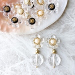 ① clear flower button 