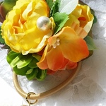 mini roseヘアゴム5collar(yellow&orange)