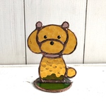 ガラスのトイプードル(茶色)