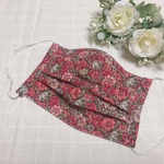 ノーズワイヤー入り プリーツマスク 花柄